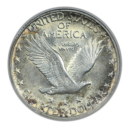 1918-D Standing Liberty Quarter 25C ANACS Soapbox MS61