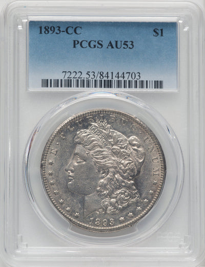 1893-CC $1 Morgan Dollar PCGS AU53