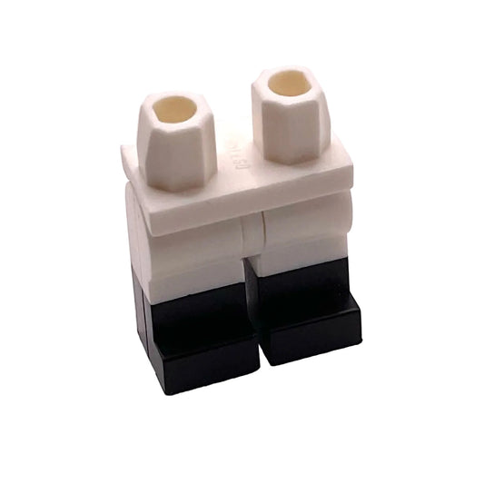 Minifigure Legs with Molded Black Lower Legs/Boots Pattern, Part# 970c00pb0411
