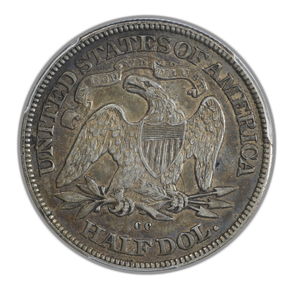 1877-CC Liberty Seated Half Dollar 50C PCGS XF45 CAC
