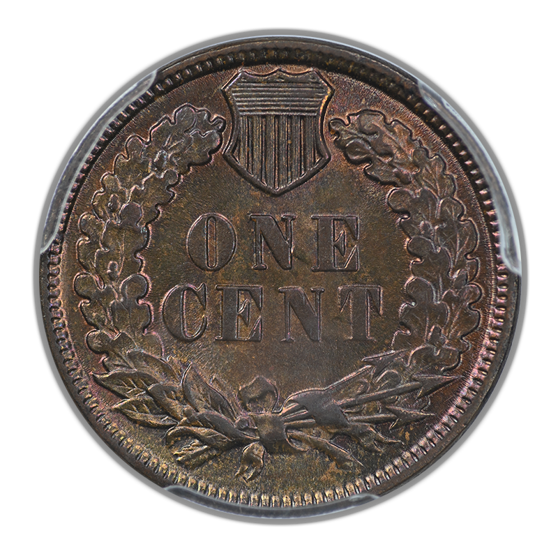 1882 Indian Head Cent 1C PCGS MS65BN CAC - TONED!