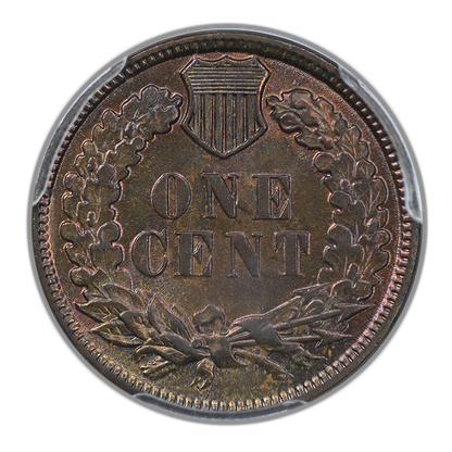 1882 Indian Head Cent 1C PCGS MS65BN CAC - TONED!