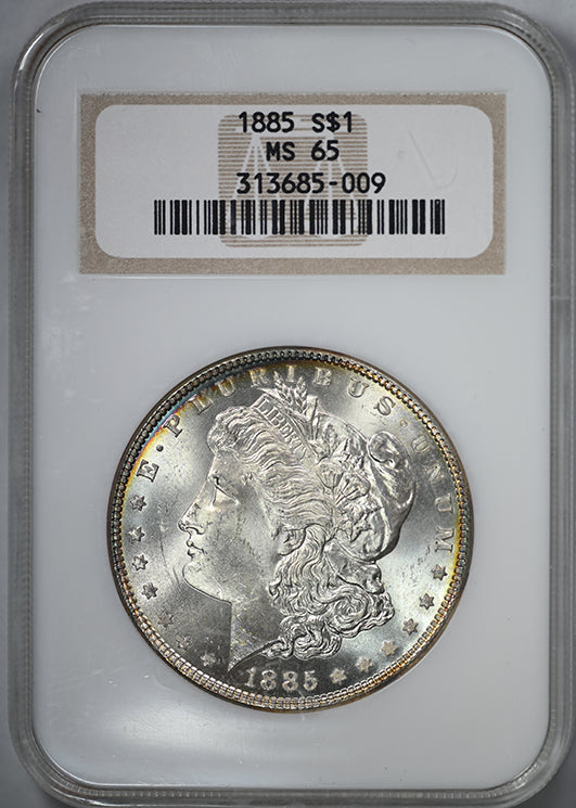 1885 Morgan Dollar $1 NGC Fatty MS65