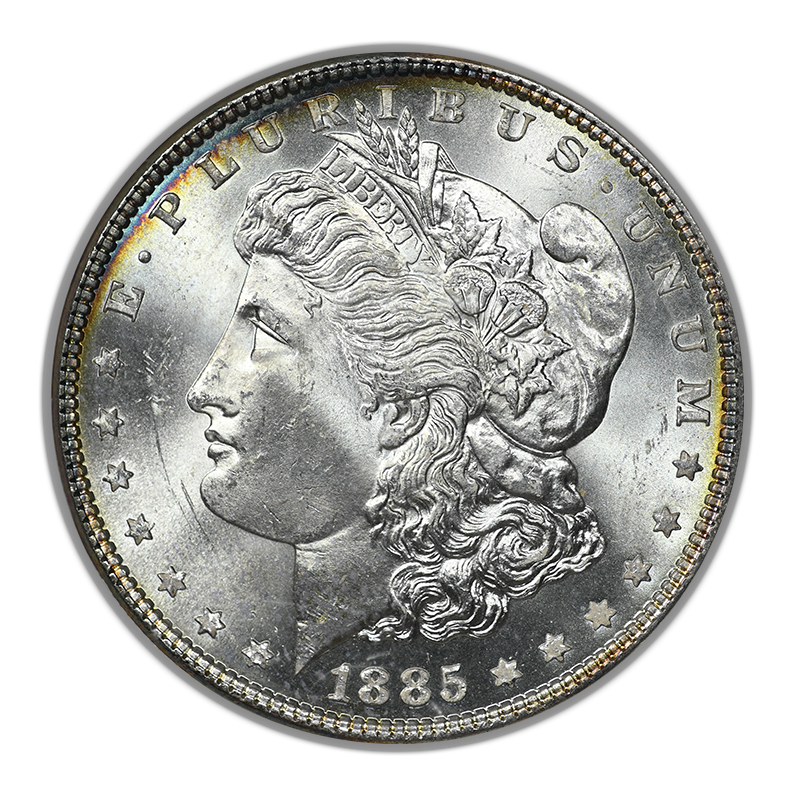 1885 Morgan Dollar $1 NGC Fatty MS65