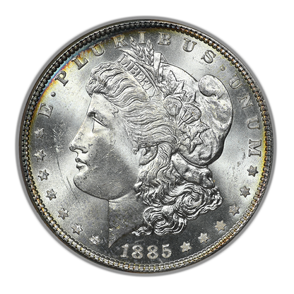 1885 Morgan Dollar $1 NGC Fatty MS65