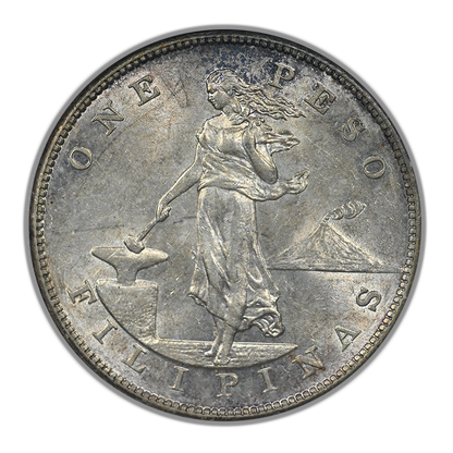 1903 USA Philippines Peso NGC AU55