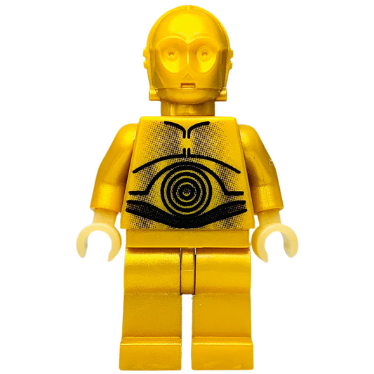 C-3PO, Pearl Gold with Pearl Light Gold Hands, sw0161, Star Wars Minifigure
