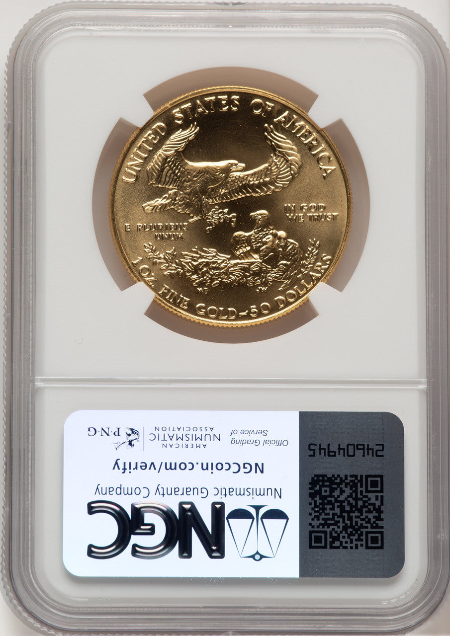 1988 $50 One-Ounce Gold Eagle NGC MS70