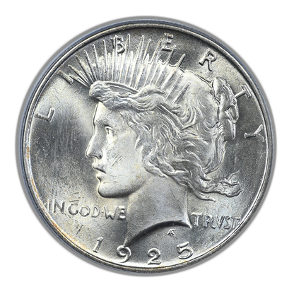 1925 Peace Dollar $1 PCGS MS66 CAC OGH