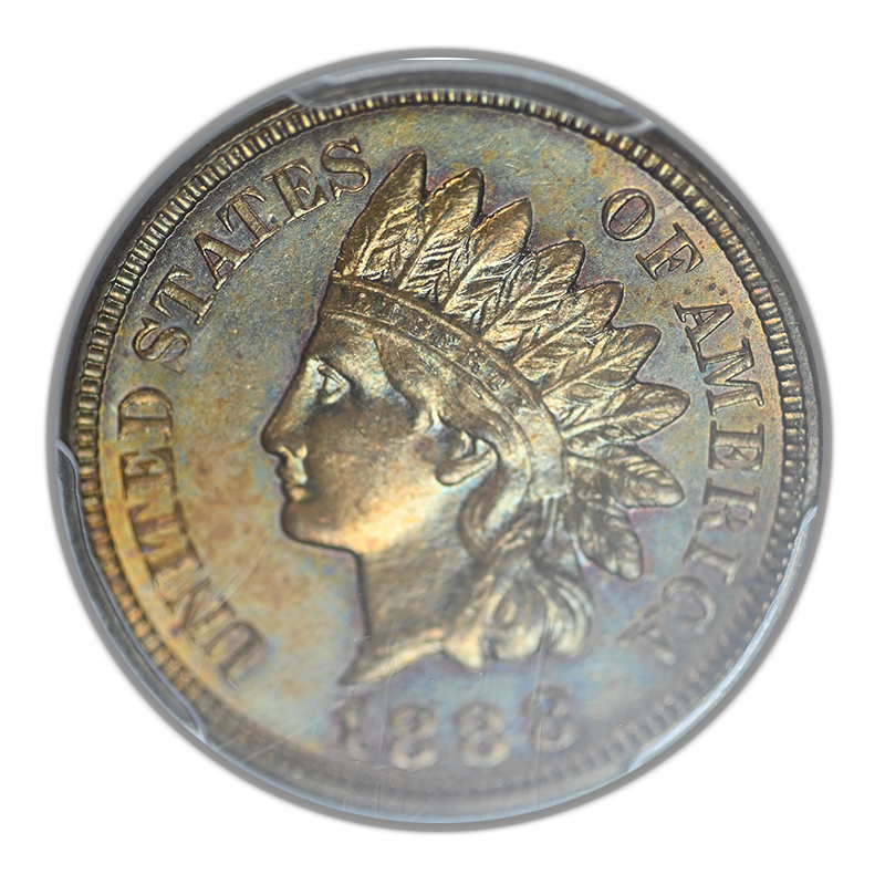 1888 Indian Head Cent 1C PCGS MS63BN - TONED!