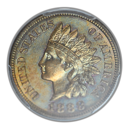 1888 Indian Head Cent 1C PCGS MS63BN - TONED!