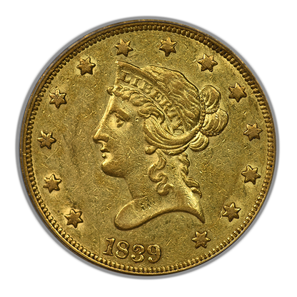 1839/8 Liberty Head Gold Eagle $10 PCGS AU50 - Type of 1838
