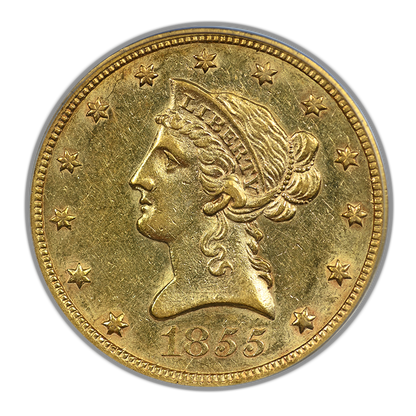1855 Liberty Head Gold Eagle $10 PCGS AU50