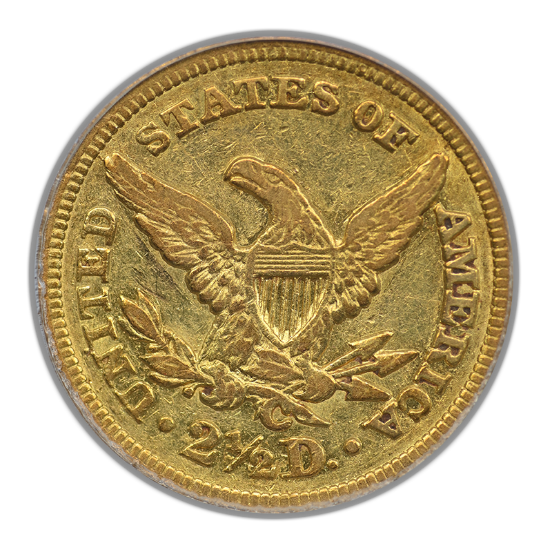 1848-C Liberty Head Gold Quarter Eagle $2.50 PCGS VF35 - CHARLOTTE GOLD!