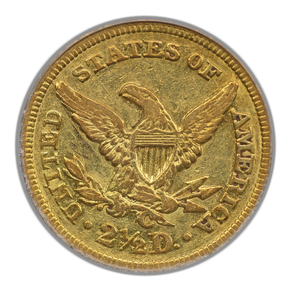 1848-C Liberty Head Gold Quarter Eagle $2.50 PCGS VF35 - CHARLOTTE GOLD!