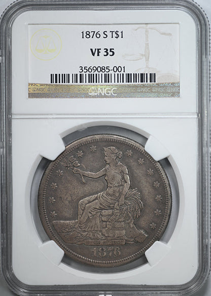 1876-S Trade Dollar T$1 NGC VF35