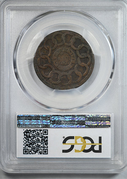 1787 Fugio Cent 1C STATES UNITED, 4 Cinq PCGS VG10 CAC