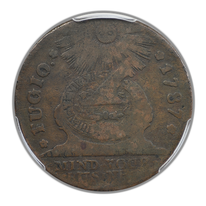 1787 Fugio Cent 1C STATES UNITED, 4 Cinq PCGS VG10 CAC
