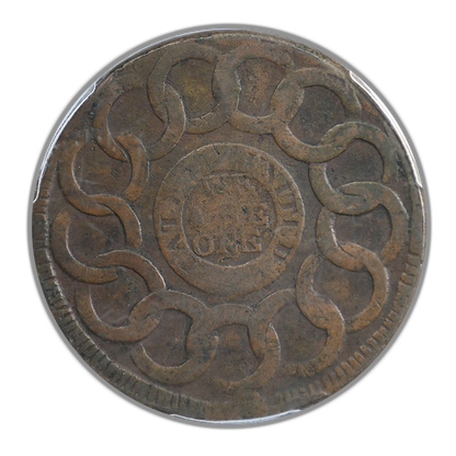 1787 Fugio Cent 1C STATES UNITED, 4 Cinq PCGS VG10 CAC
