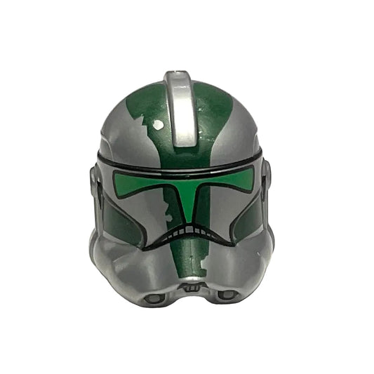 Minifigure, Headgear Helmet SW Clone Trooper (Phase 2) with Dark Green Pattern (Commander Gree), Part# 11217pb06