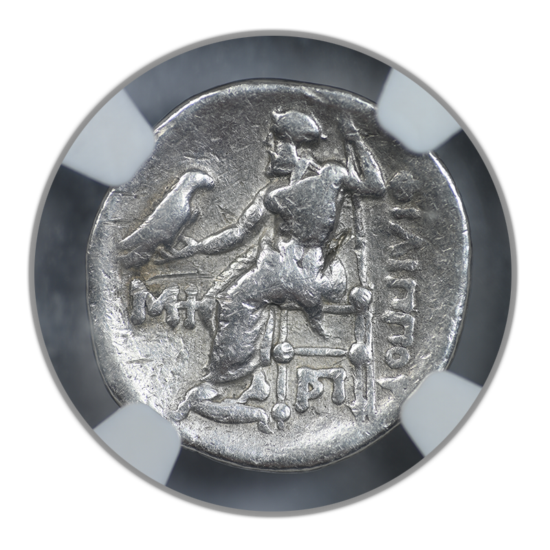 323-317 BC Kingdom of Macedon Philip III AR Drachm NGC Ancients F