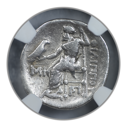 323-317 BC Kingdom of Macedon Philip III AR Drachm NGC Ancients F