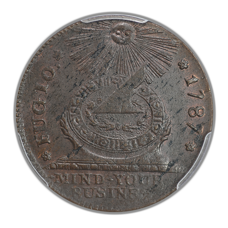 1787 Fugio Cent 1C United States, 4 Cinq PCGS MS63BN
