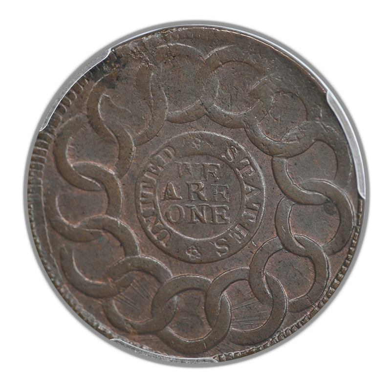 1787 Fugio Cent 1C United States, 4 Cinq PCGS MS63BN