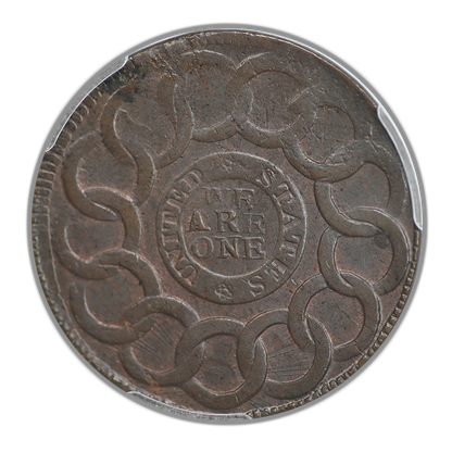 1787 Fugio Cent 1C United States, 4 Cinq PCGS MS63BN