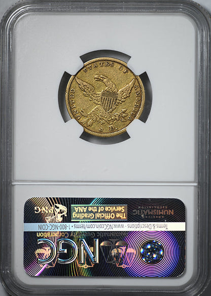 1836 Classic Head Gold Half Eagle $5 NGC F15