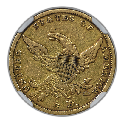 1836 Classic Head Gold Half Eagle $5 NGC F15
