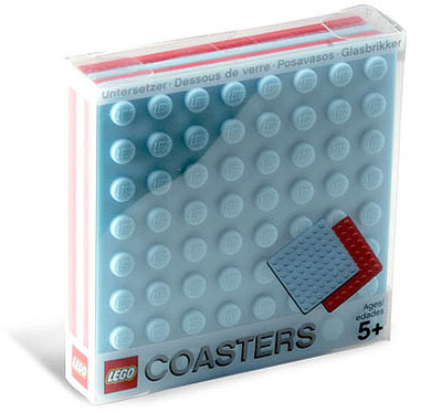 Coaster Set 2 Red, 2 Light Blue, 4499571