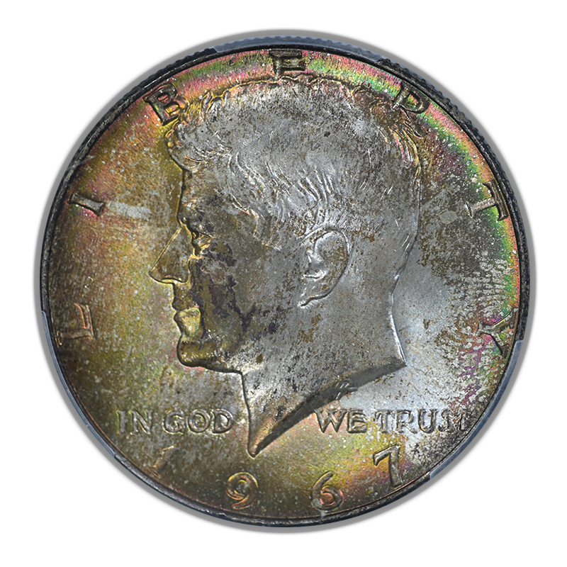 1967 Kennedy Half Dollar 50C PCGS MS67 - TONED!