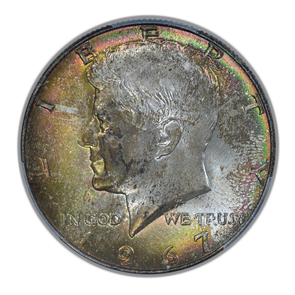 1967 Kennedy Half Dollar 50C PCGS MS67 - TONED!