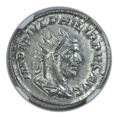 AD 244-249 Roman Empire Philip I AR Double-Denarius NGC Ancients Choice AU
