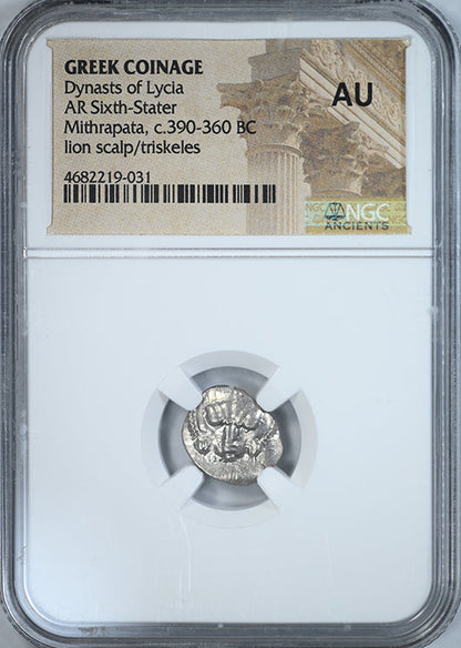c. 390-360 BC Greek Coinage Dynasts of Lycia AR Sixth-Stater Mithrapata NGC Ancients AU