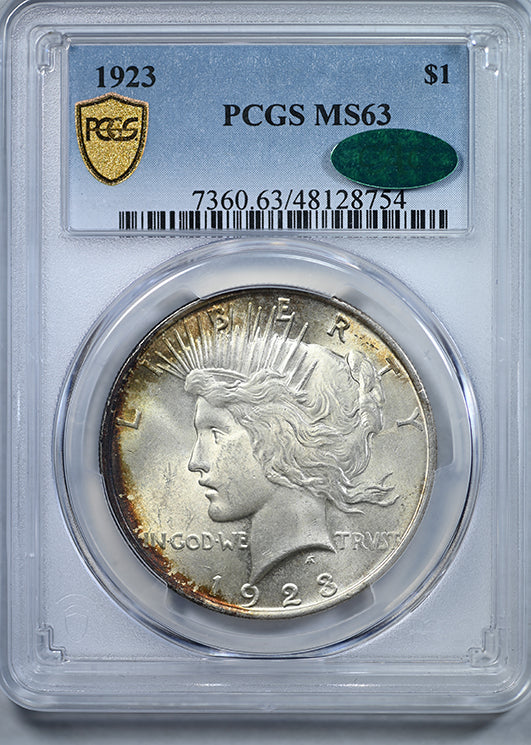 1923 Peace Dollar $1 PCGS MS63 CAC