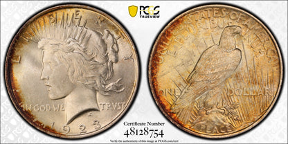 1923 Peace Dollar $1 PCGS MS63 CAC