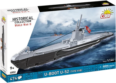 U-Boot U-52 (Type VIIB) Submarine, WWII: COBI Set #4852