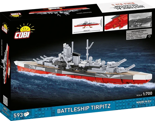German Battleship Tirpitz 1:700 Scale, WWII: COBI Set #4853