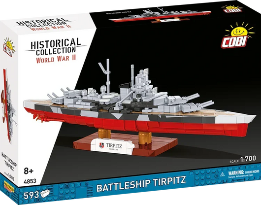 German Battleship Tirpitz 1:700 Scale, WWII: COBI Set #4853