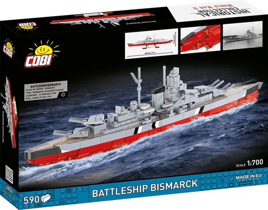 German Battleship Bismarck 1:700 Scale, WWII: COBI Set #4854