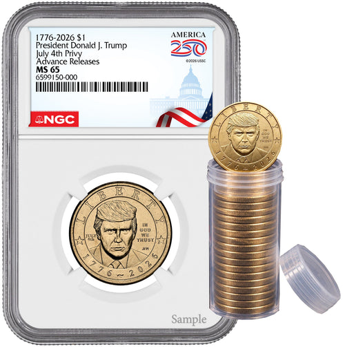 2026 President Donald J. Trump Semiquincentennial Dollar July 4th Privy AR NGC MS65 Congress