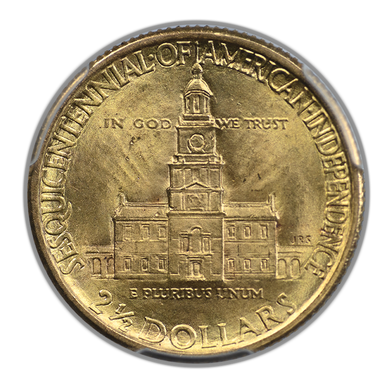 1926 American Sesquicentennial Classic Commemorative Gold Quarter Eagle $2.50 PCGS MS64 CAC