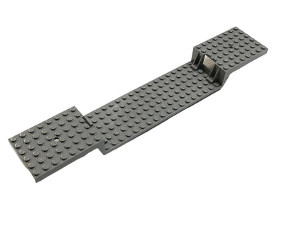 Train Base 6x34 Split-Level with Bottom Tubes and Hole at Each End, Part# 2972b