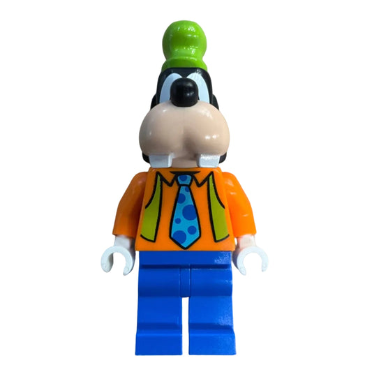 Goofy - Orange Shirt, Lime Vest, Tie with Blue Polka Dots, dis076 - Disney