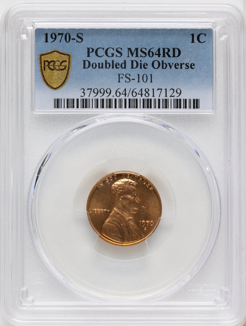 1970-S 1C FS-101 RD Lincoln Cent PCGS MS64
