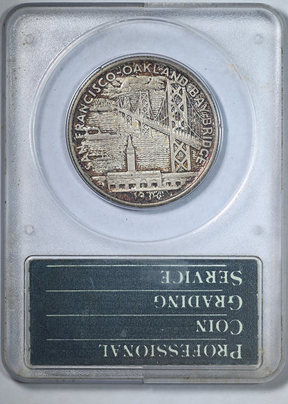 1936-S Bay Bridge Classic Commemorative Half Dollar 50C PCGS Rattler MS65