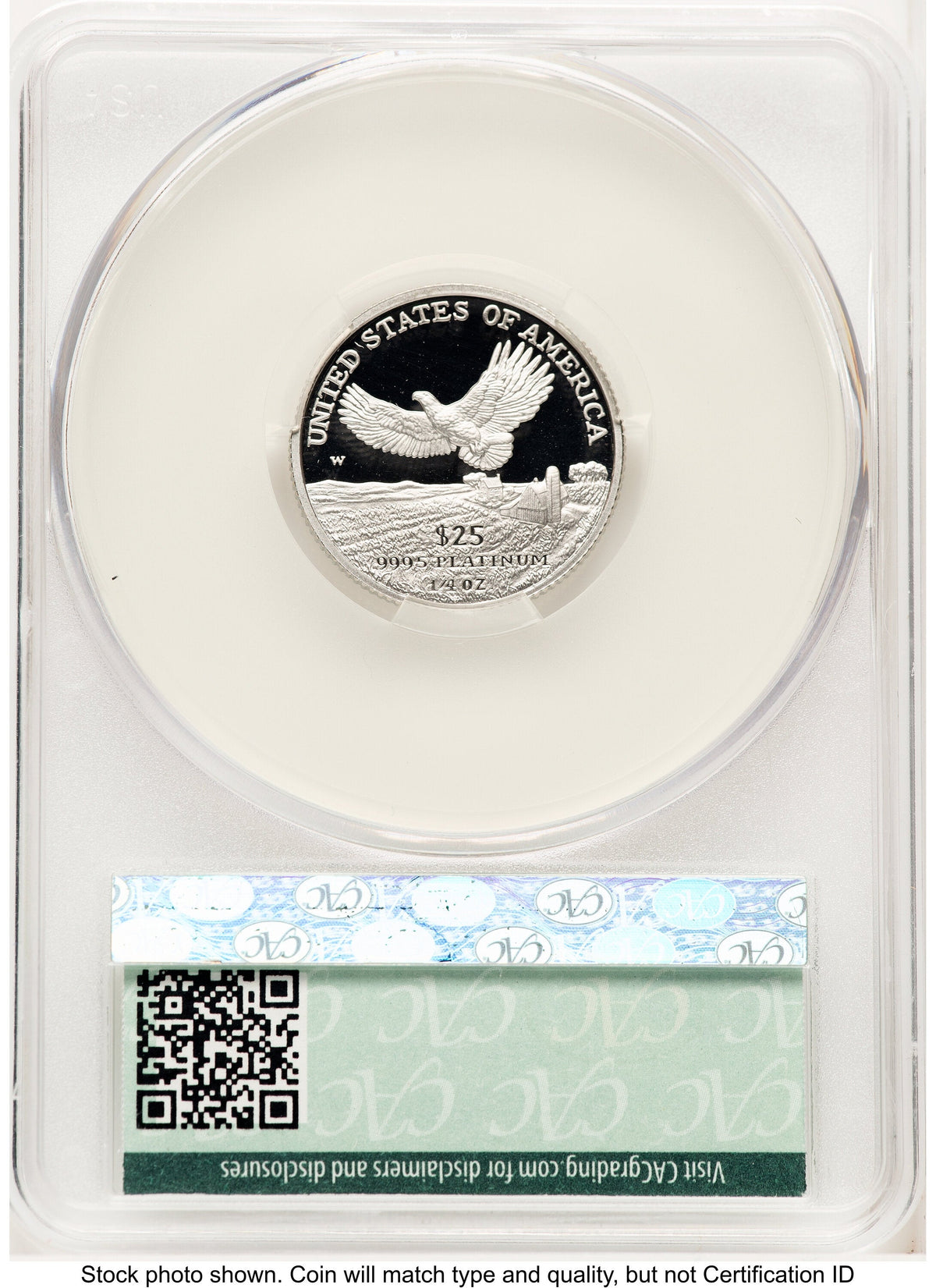 2000-W Proof Platinum Eagle 1/4 oz Non Designation CACG PR70