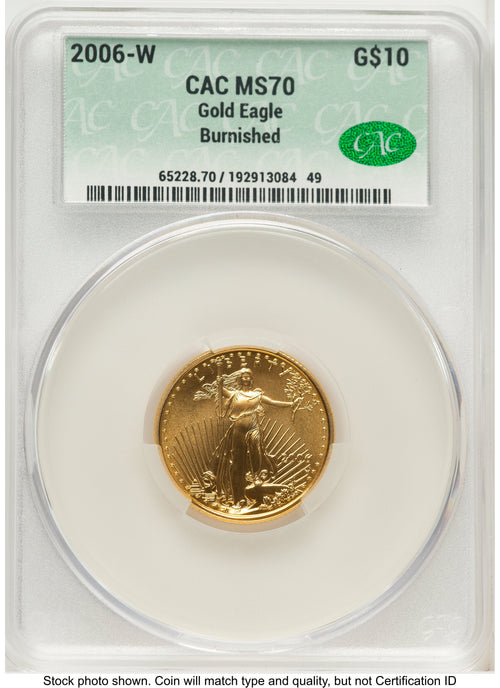 2006-W Burnished Gold Eagle 1/4 oz Non Designation CACG MS70